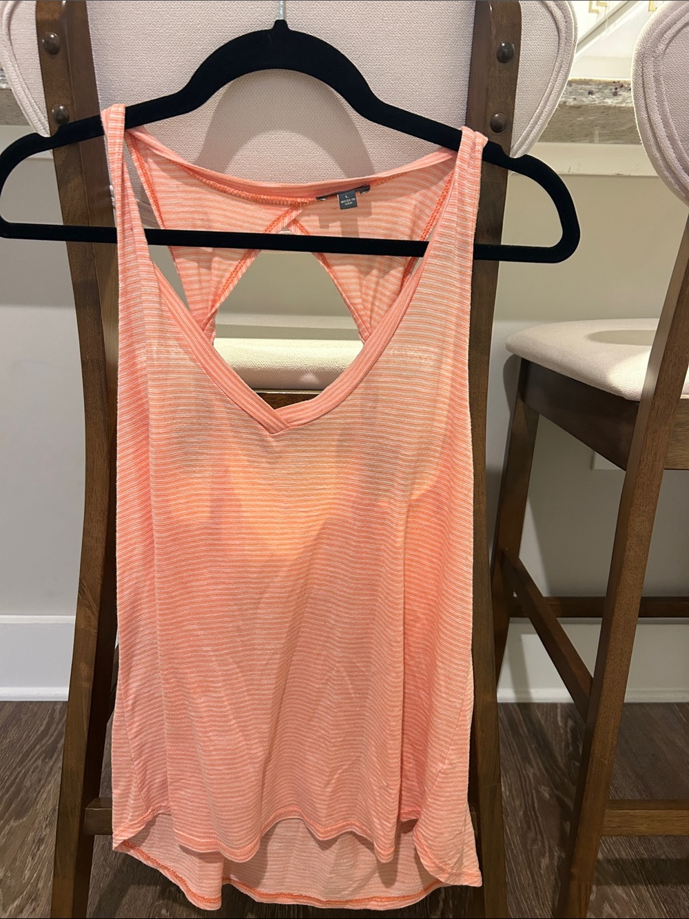 Lily Rose Peach Stripe Racerback Tank